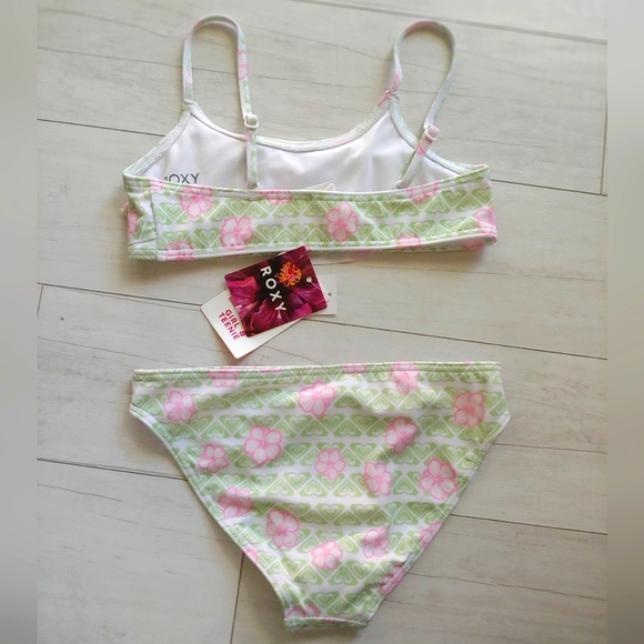 ROXY NEW girls Flutter Bralette Bikini Swimsuit - Picture 7 of 12